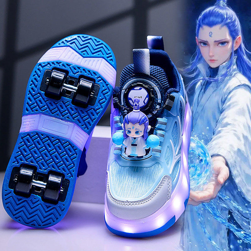 [Special offer] Roller skates for boys, summer children's sports shoes, student girls' double-wheel automatic skates, ro
