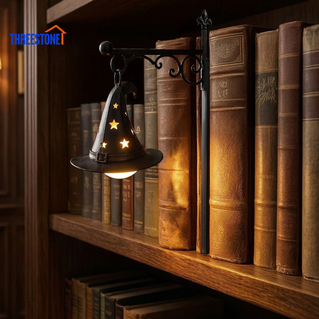 Home Accessories Cozy Reading Nook Halloween Book Lantern Vintage Led Bookshelf Lamp Decorative Corner Light for Library