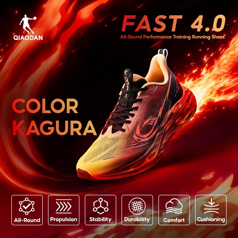 Qiaodan FAST 4.0 Tênis De Corrida Masculino Com Amortecimento Profissional E Absorção De Choque Confortável QXB023262225
