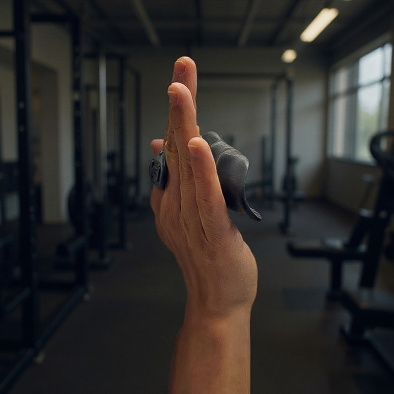 Luva Anatômica Entre os Dedos Borracha Premium Crossfit Imperdível Única