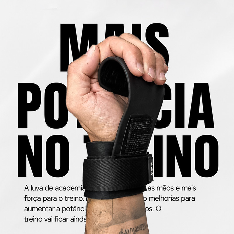 Strap Hand Grip Apoio Energia Explosiva Powerlifting Premium Original