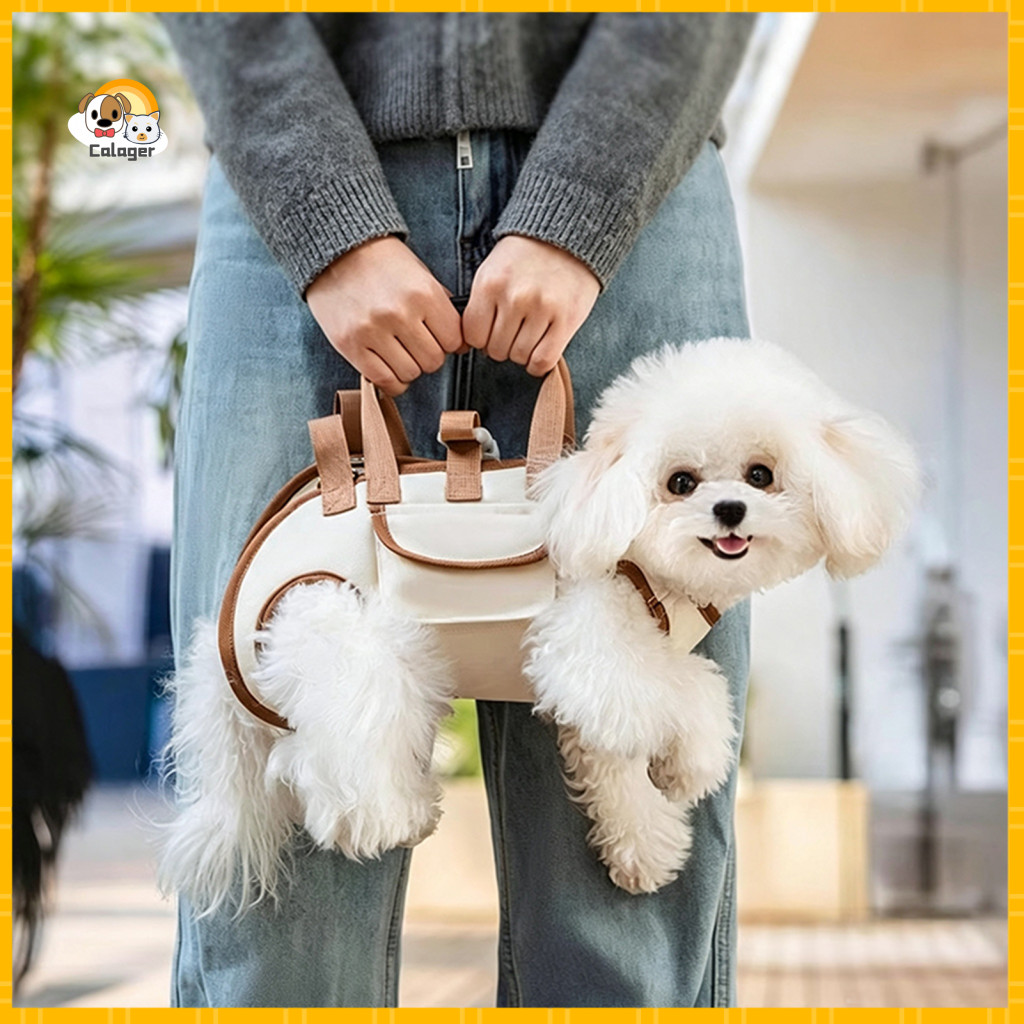 Portable Pet Carrier for Small Dogs Soft Shoulder Bag for Puppies Breathable 2-in-1 Tote for Cats Ergonomic Crossbody Le