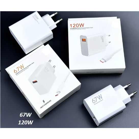 Carregador Smartphone  Fast Turbo Charging - Carga Ultra Rápida 120w/67w Fonte+Cabo Usb-TipoC / Cabo 1M