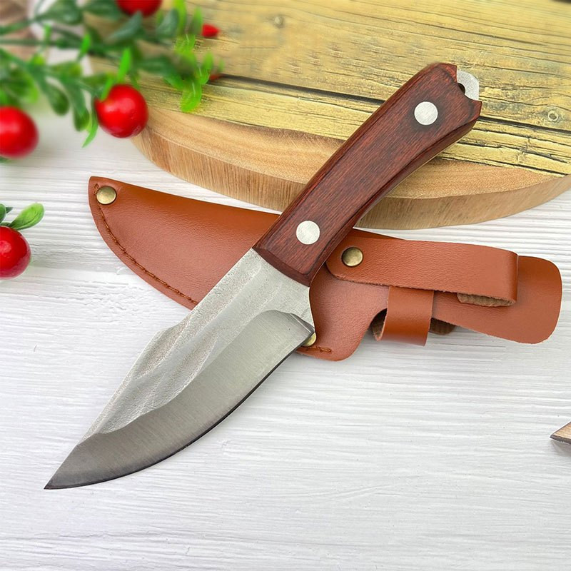 Mini Faca churrasco Artesanal Personalizada Afiada aço inox cirúrgico Cozinha com bainha em couro legítimo 4.710 Variaçã
