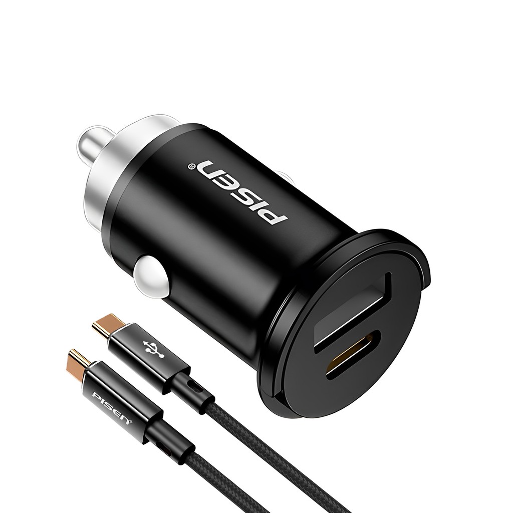 Pisen PISEN-Quick Type-C+USB-A 30W Mini Car Charger TP-C73 (K-9157-9132)