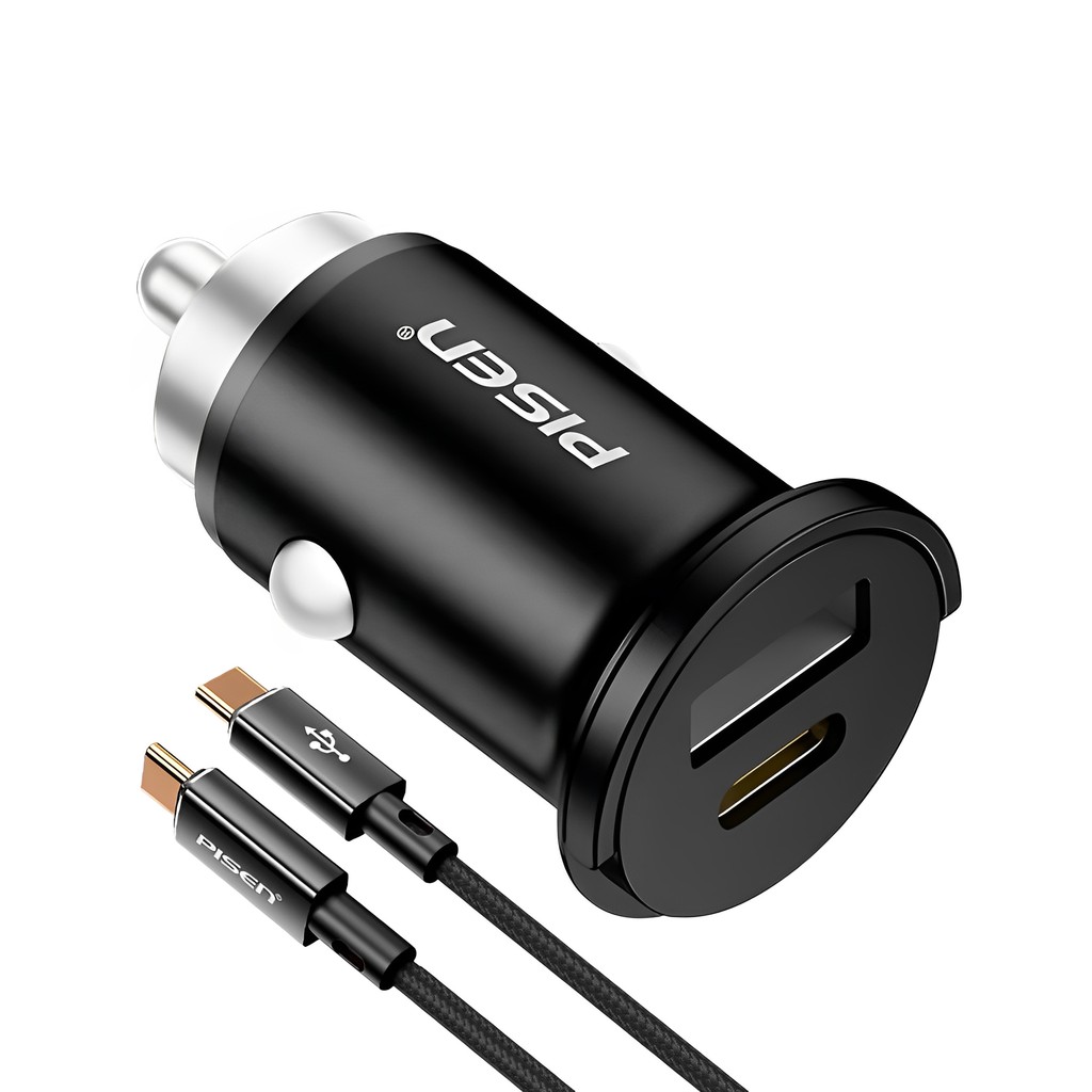 Pisen PISEN-Quick USB-C+USB-A 20W Mini Car Charger TP-C77 (K-9154-9132)