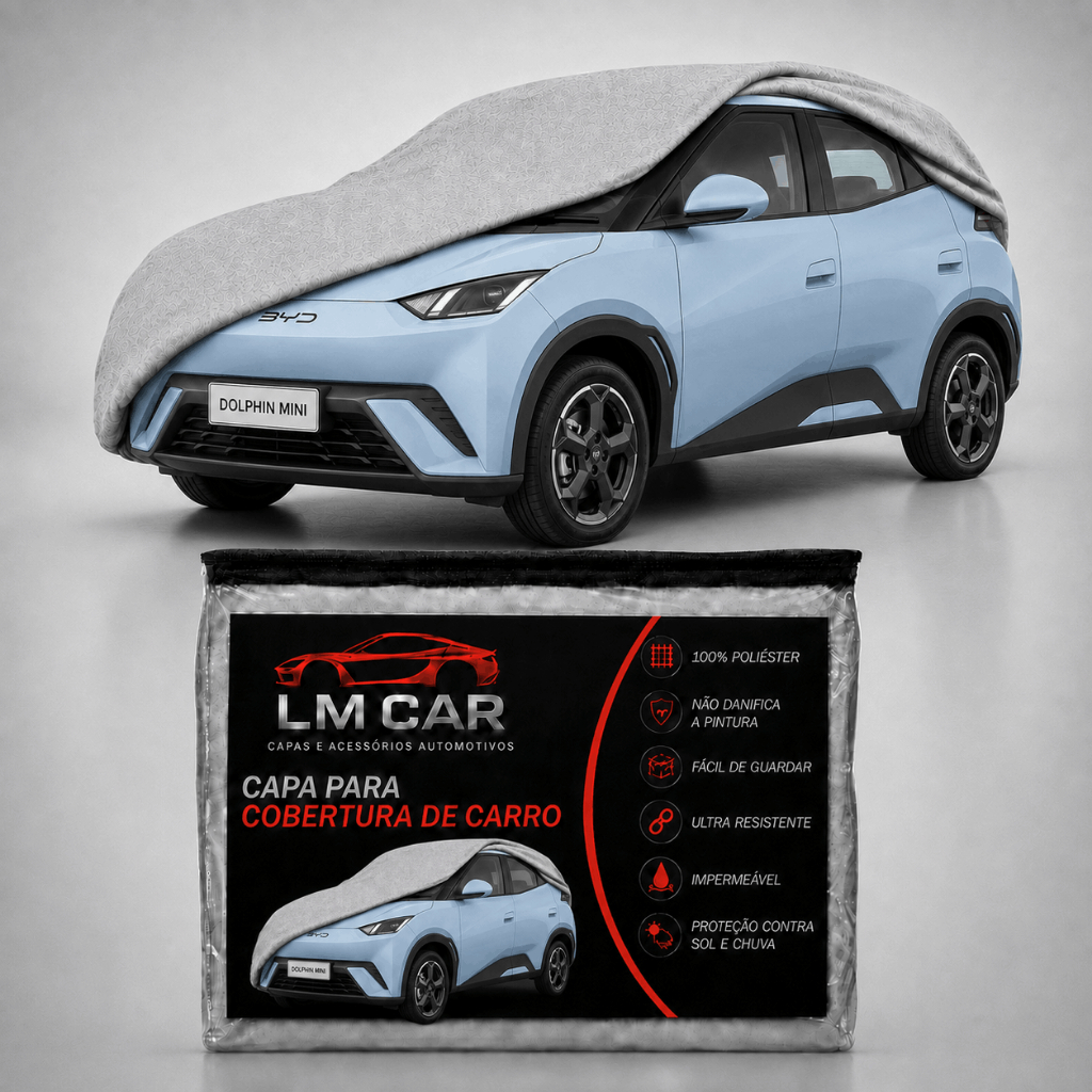 Capa para BYD Dolphin Mini Impermeável Forrada Anti-Risco com Proteção contra Sol, Chuva e UV