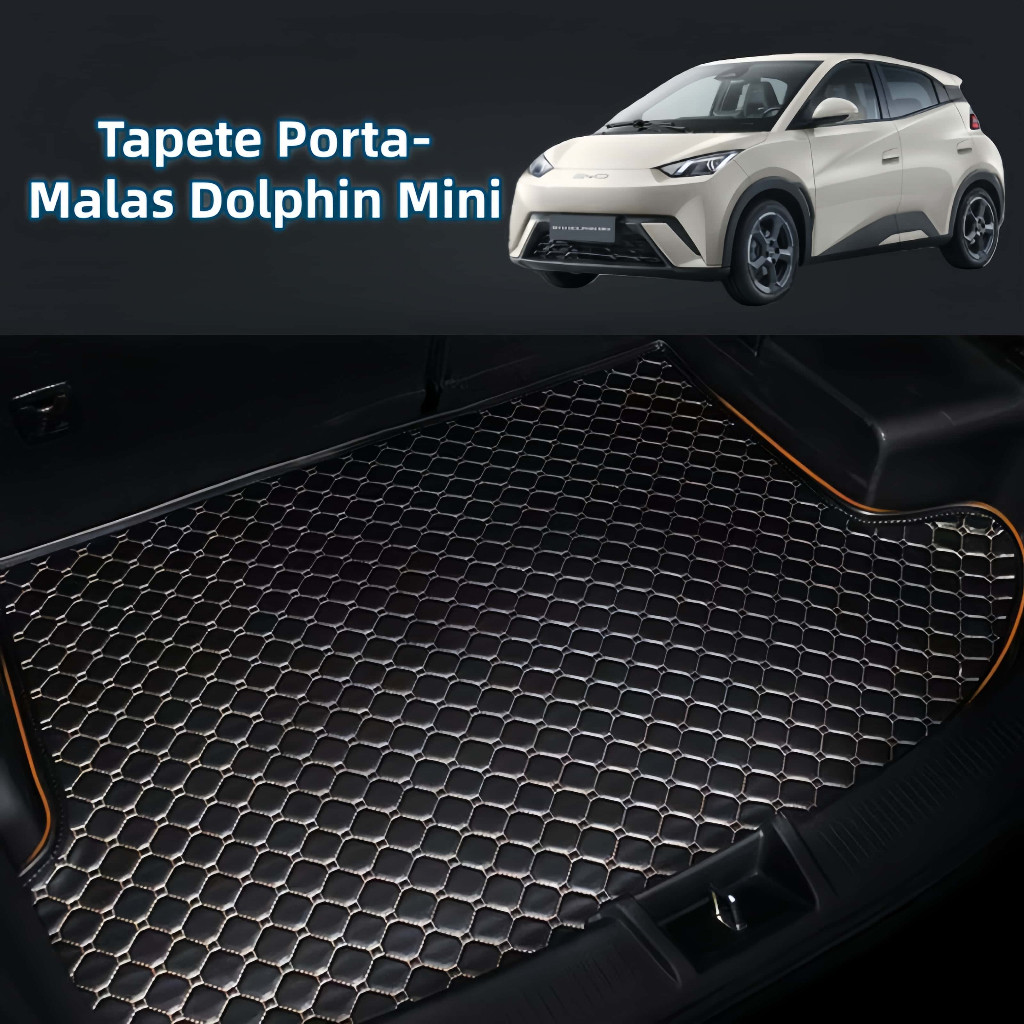 Tapete Porta-Malas BYD Dolphin Mini Couro Impermeável Antiderrapante Sob Medida