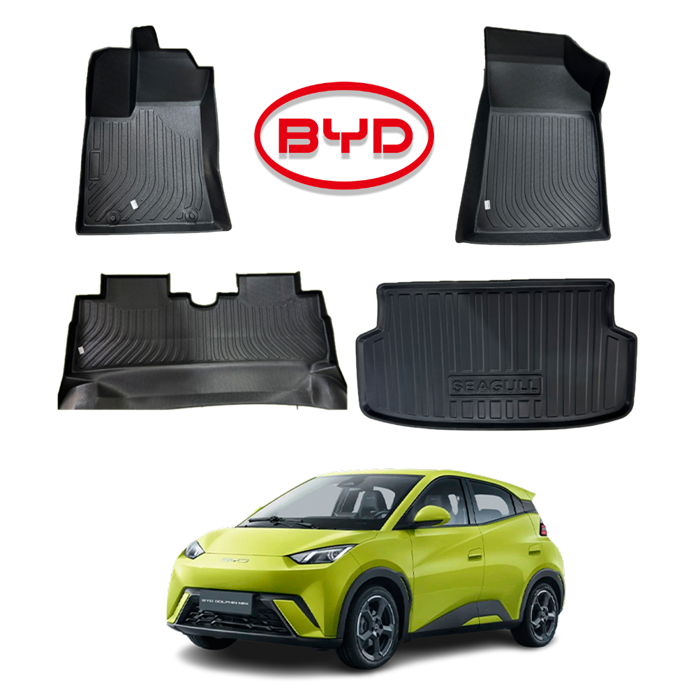 Tapete Borracha TPE Impermeável Para BYD Dolphin Mini Antiderrapante Proteção Completa Original
