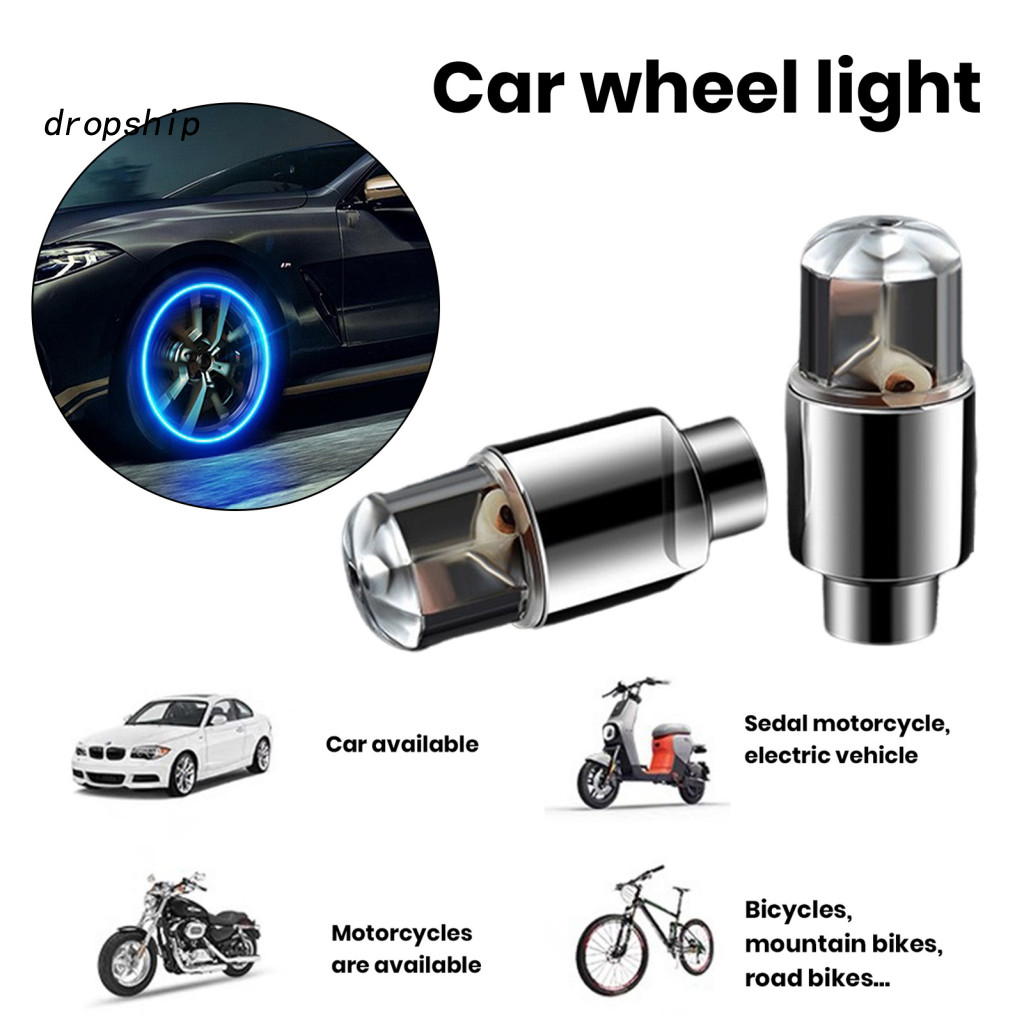 Valve Stem Cap Car Accessories 8pcs Led Tire Caps Waterproof Auto On/off Bright Wheel Hub Lights Universal Fit for Motor