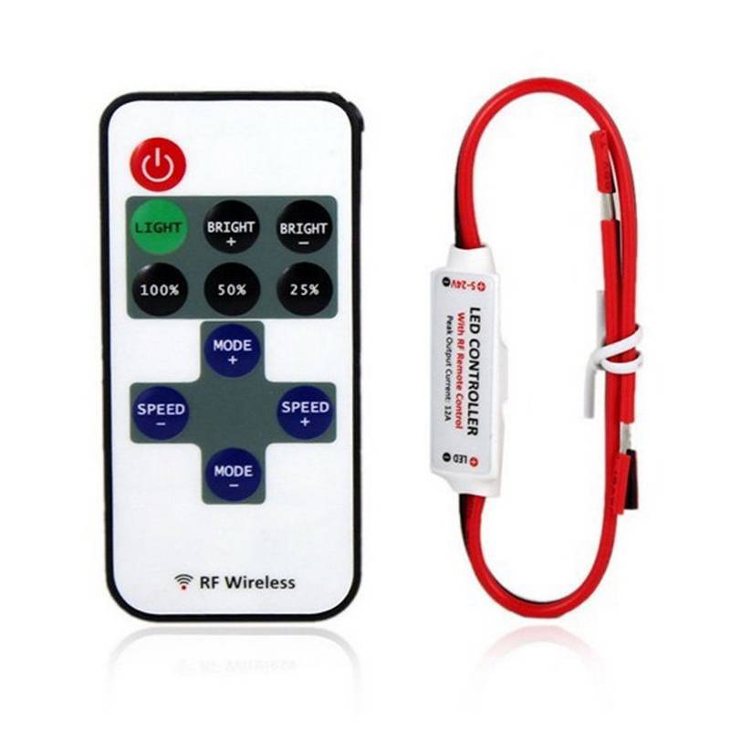 [Zutimy] 12V RF Wireless Remoto Switch Controller Dimmer Para Mini LED Strip Light Novo COD