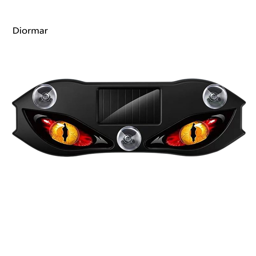 Usb Charging Auto Light Solar Powered Car Decoration Demon Eye Window Waterproof Wireless Led Warning Sign with Suction