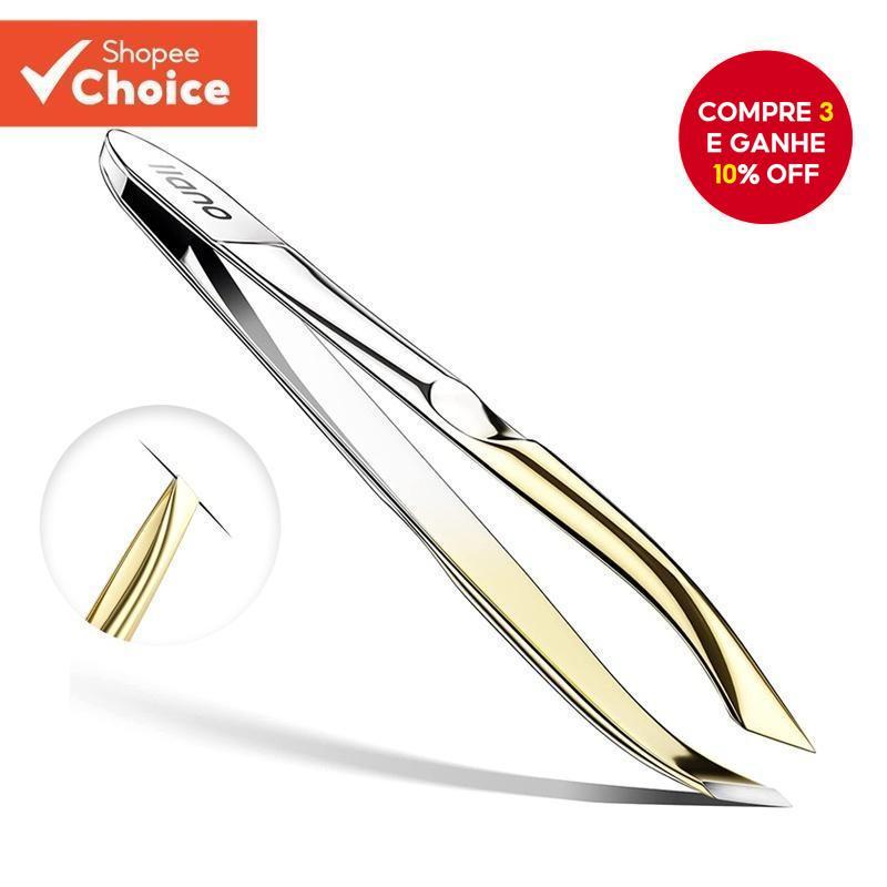 Pinça Llano Professional Gold – Removedora De Sobrancelhas Em Aço Inoxidável
