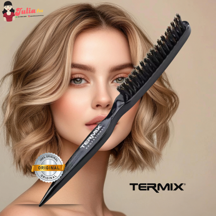Escova Para Penteados Termix Professional Cerdas Naturais de Javali, Polimento, Brilho e Acabamento