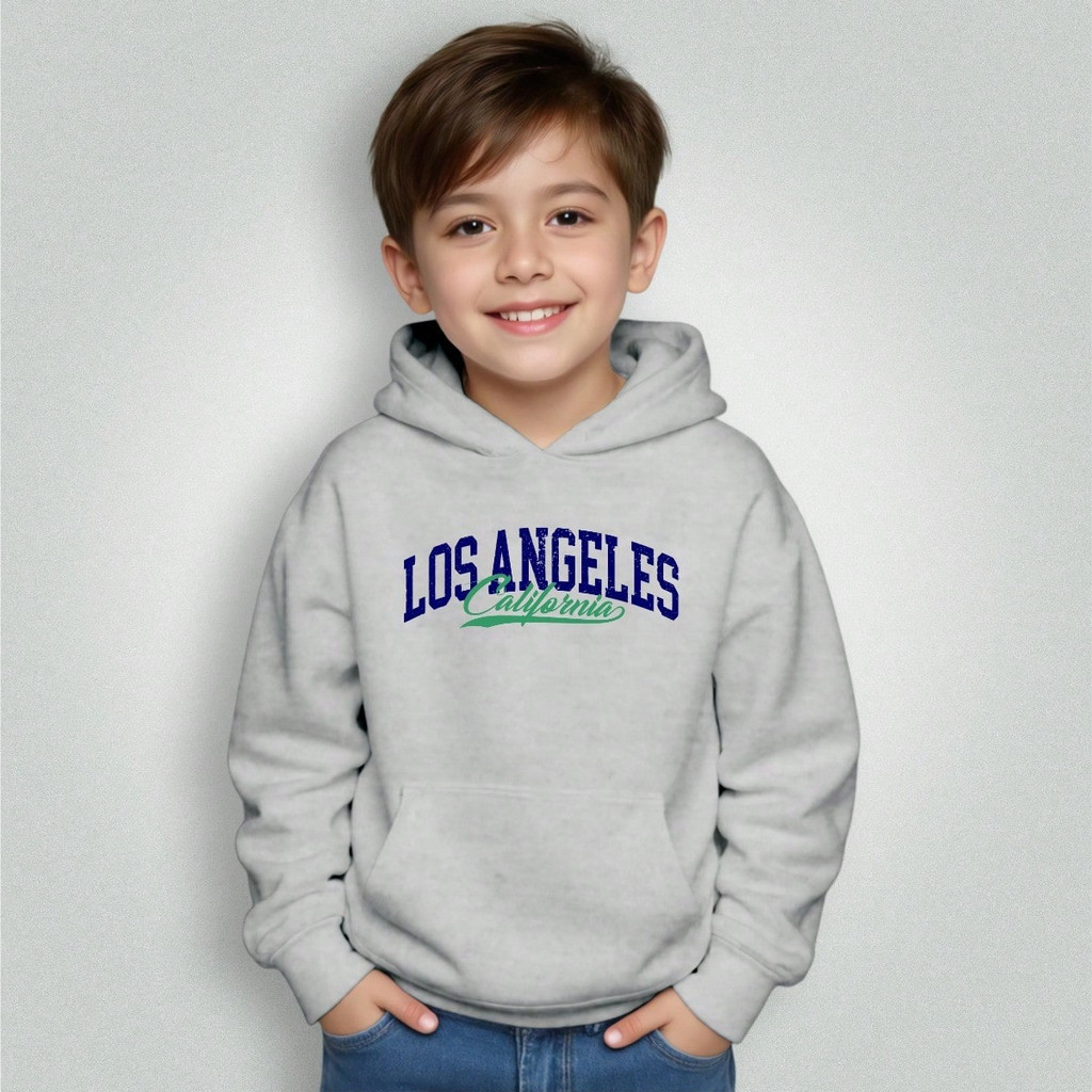 Moletom Infantil Bolso Canguru Capuz Los Angeles Cali 127 Premium Envio Imediato