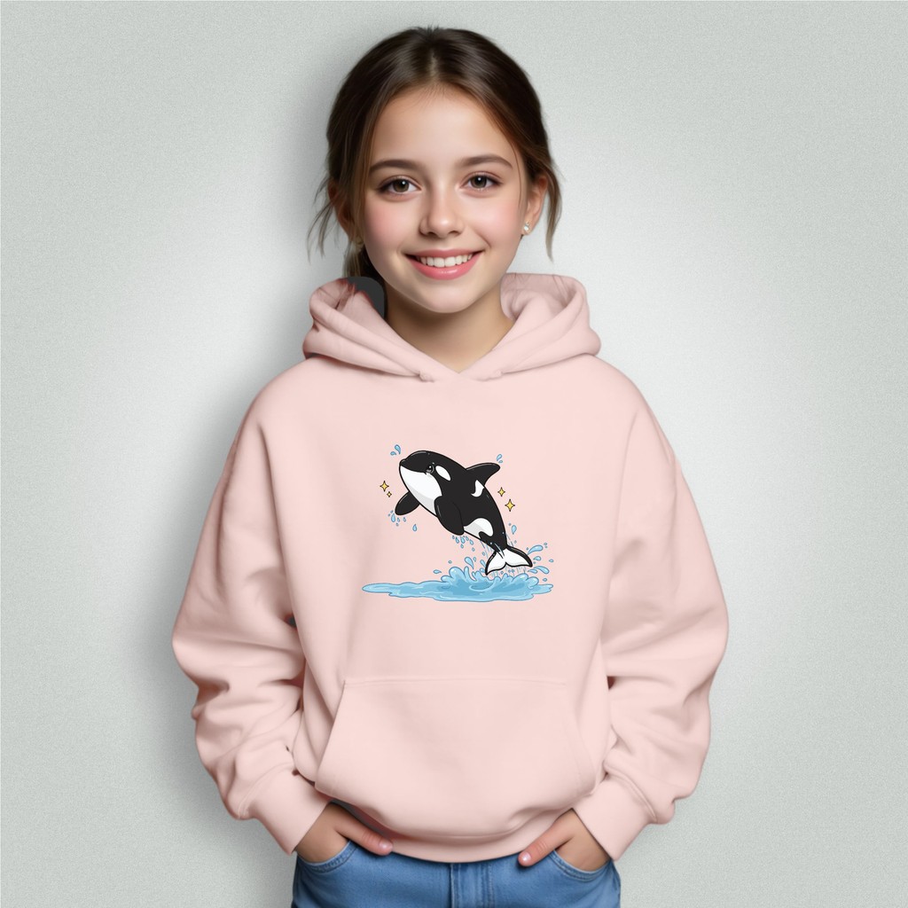 Moletom Blusa Infantil Bolso Canguru Capuz Menino Menina Baleia Willy Desenho Premium Envio Hoje