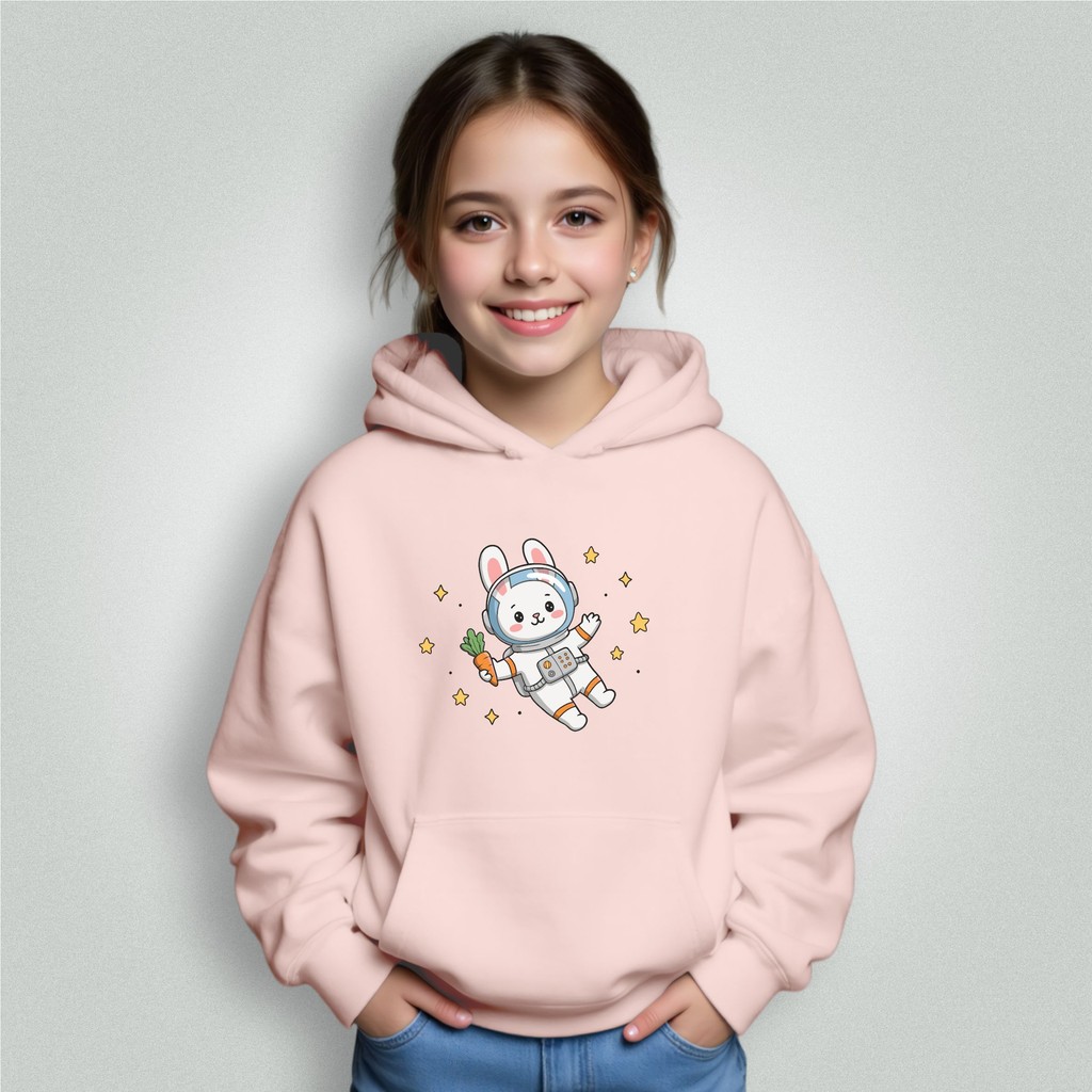 Moletom Bluasa Infantil Bolso Canguru Capuz Menino Menina Coelho Astronauta Estrelas Desenho Premium Envio Hoje