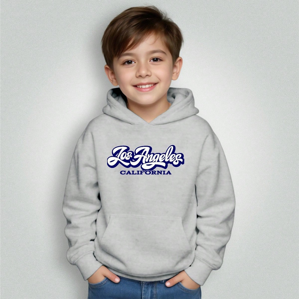 Blusa Moletom Infantil Menino Menina Canguru Capuz California Los Angeles 123 Premium Envio Imediato