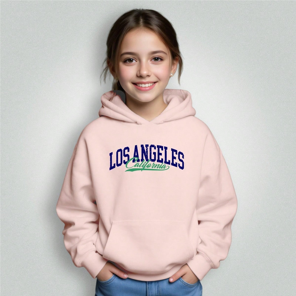 Blusa Moletom Infantil Menino Menina Bolso Canguru Capuz Los Angeles Cali 127 Premium Envio Imediato