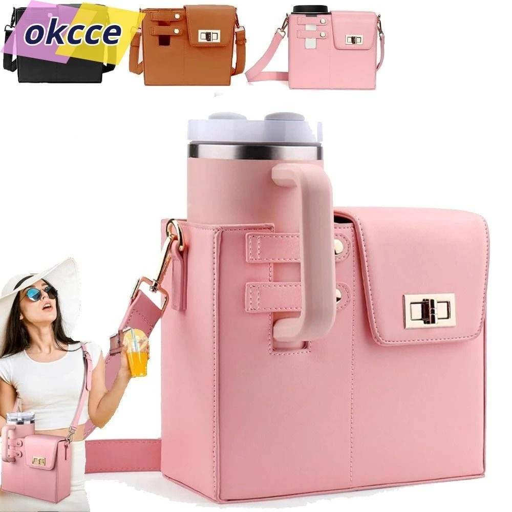 Suporte Para Garrafa De Água Crossbody OKCCE Material PU À Prova D'água E Durável , Universal Portátil , Várias Cores Di