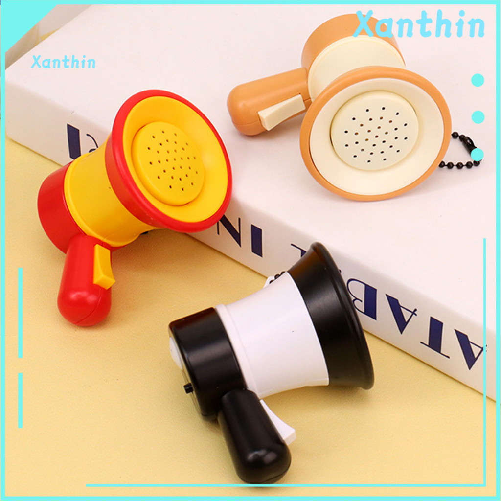 Handheld Toy Speaker Portable Plaything Mini Voice Recorder Keychain with Loud Megaphone for Kids Boys Girls Backpack Ch