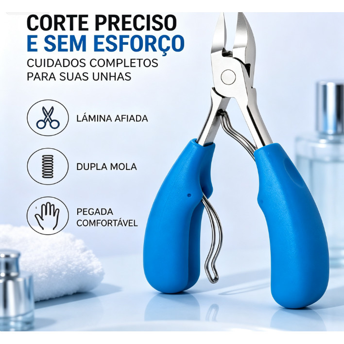 Alicate De Cutícula Mola Dupla Cabo Azul Ferramenta De Manicure