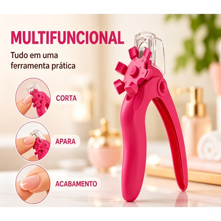 Cortador de Unhas Multifuncional com Pegada Ergonômica