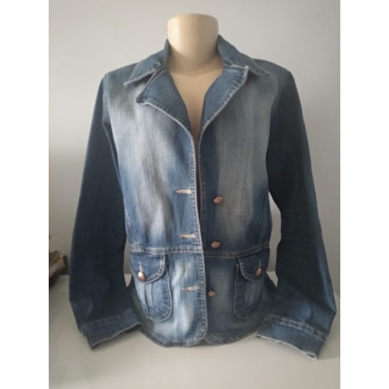 Jaqueta jeans Vintage feminina smart
