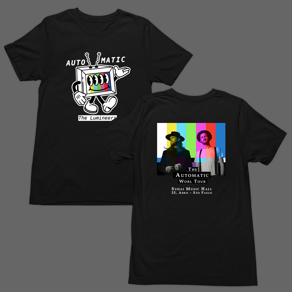 [Camiseta Premium em Algodão Puro]SISI Camiseta T-Shirt The Lumineers Banda Folk Automatic Tour 2026 Brasil Unissex