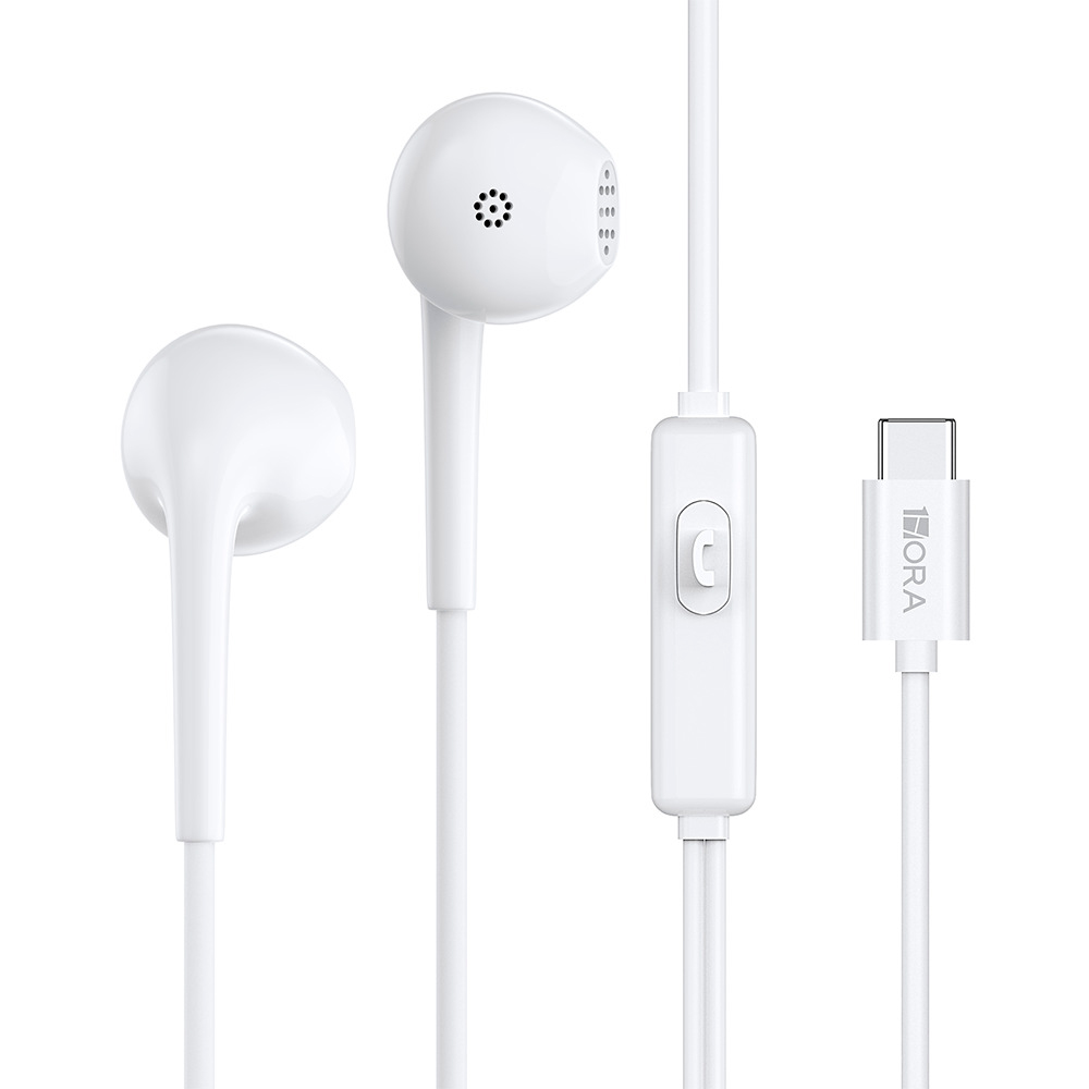 Fone Ouvido Com Fio 1Hora Usb C Intra-auricular Branco