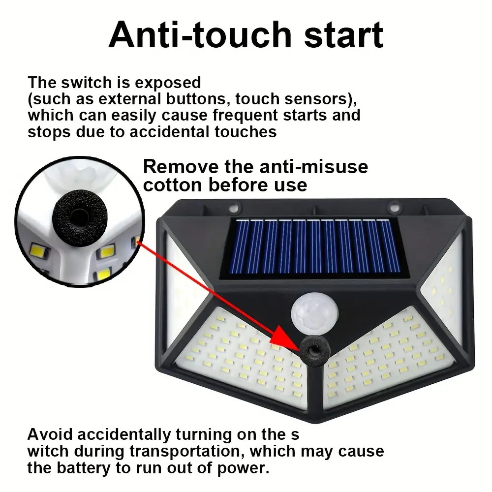 1/2/3 LED Waterproof for Garden Wall and Balcony Solar Wall Light