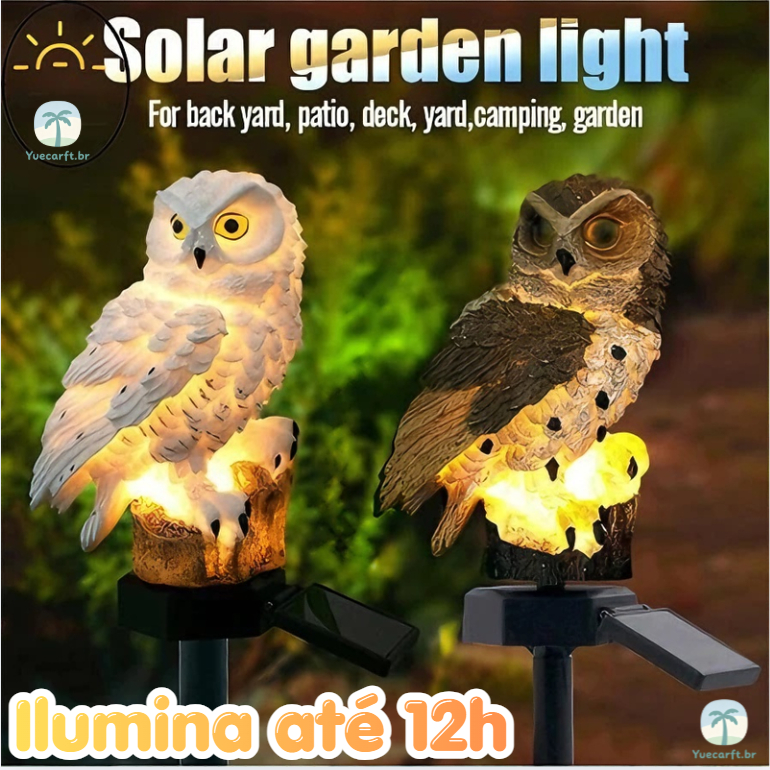 owl shaped solar garden light/led waterproof outdoor garden light