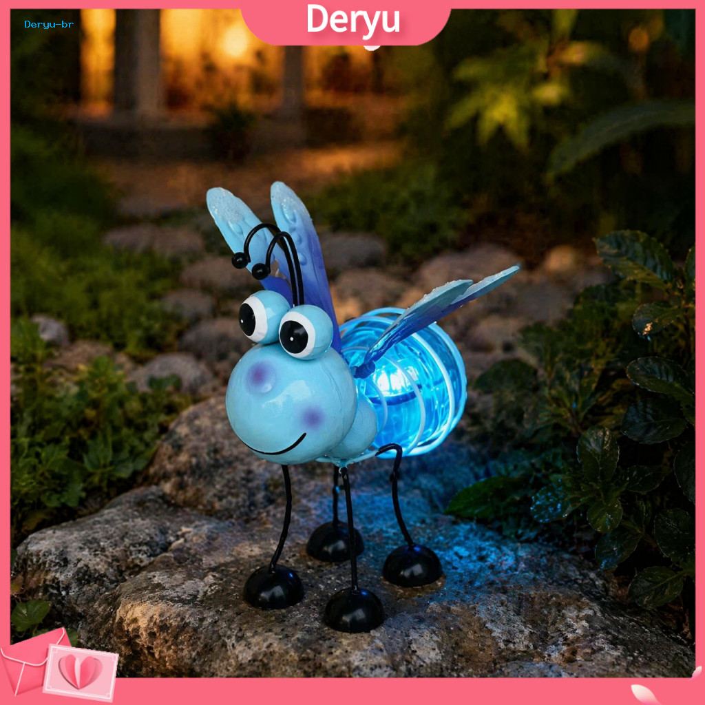 Solar Powered Garden Ornaments Decorative Ants Led Ant String Lights Waterproof Ip65 Metal Spring Hanging Fairy for Yard