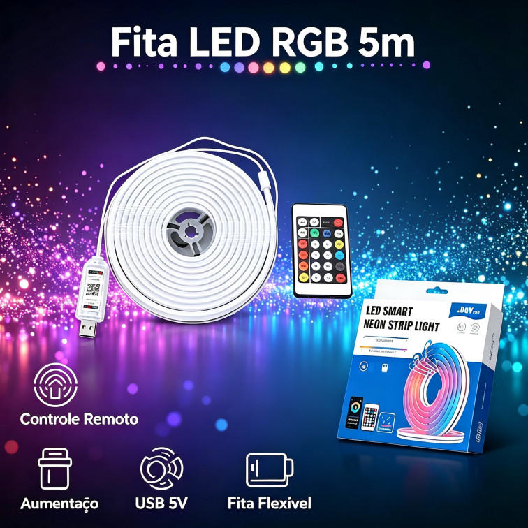 Neon Strip Led RGB APP Remote Control IP65 Waterproof Flexible Light With Source Carnival Christmas