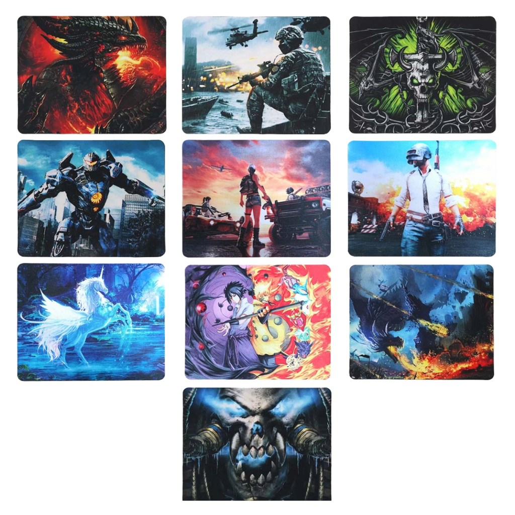 Mouse Pad com Estampas Sortidas 22x18cm Antiderrapante e Confortável para Uso Diário