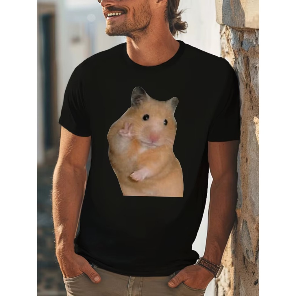 Camiseta Meme Mouse Hamster Blusa Casual Camisa Estilo Diário Envio Imeidato 100% Algodão