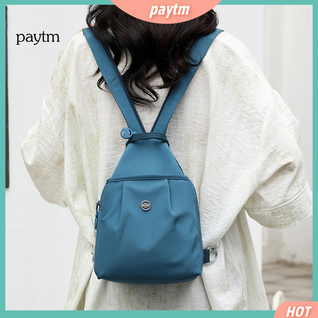 Crossbody Commuter Bag 3-in-1 Travel Backpack Anti-theft Waterproof Sling for Men Women Oxford Fabric Hiking Outdoor Day