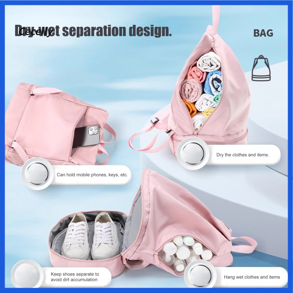 Swim Backpack Waterproof Swimming Bag with Wet Dry Separation Unisex Fitness Gym Beach Travel Storage for Outdoor Sports