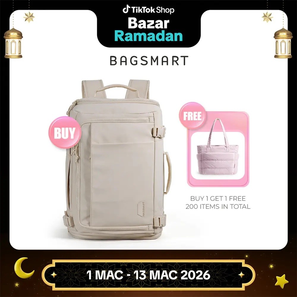 [Buy 1 get 1]Travel backpack, multi-purpose waterproof quick-release access, BAGSMART, suitable for business and outdoor