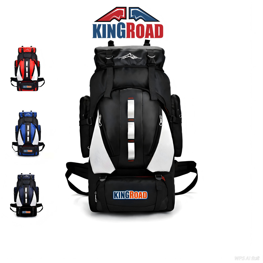 KINGROAD Waterproof Travel Bag 40L/60L/65L/85L/100L, Traveler Backpack Waterproof model for outdoor activities, reflecti