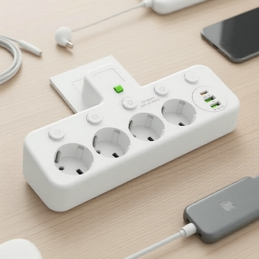 Filtro De Lente De Câmera Axus USB Tipo C Ue Power Strip Universal AC Tomada Rede Interruptor Separado Carregador De Luz