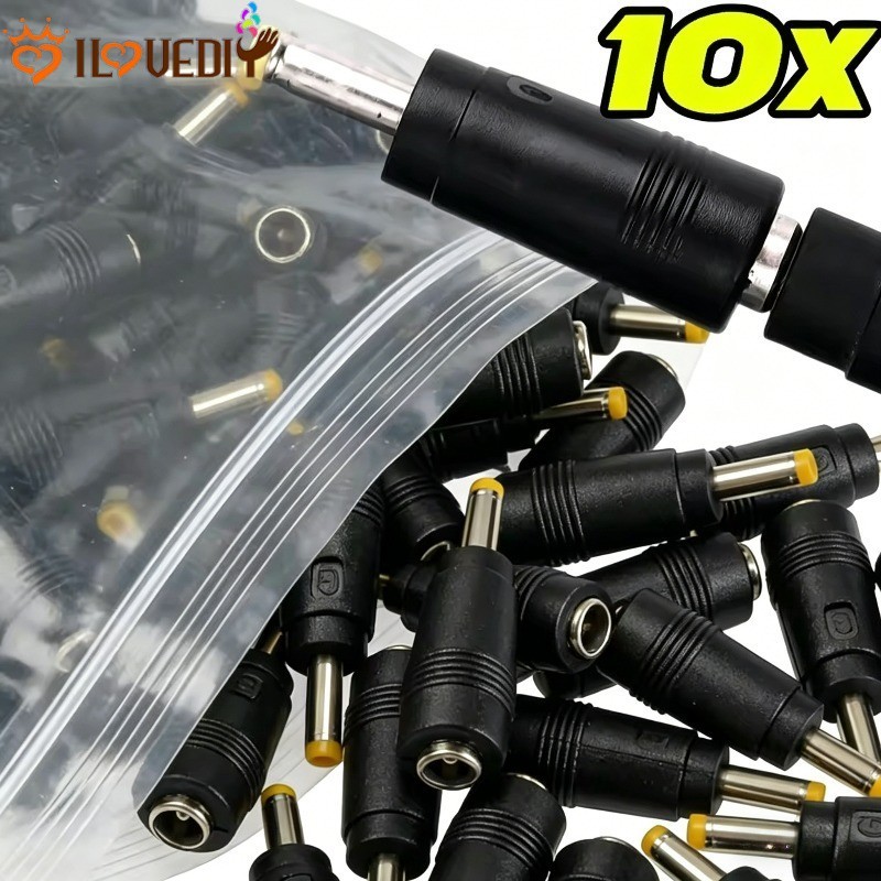 Conjunto De Plugue De Conversão De Adaptador De Energia DC | Instalação Sem Ferramentas Para Tiras De LED , Câmeras CCTV