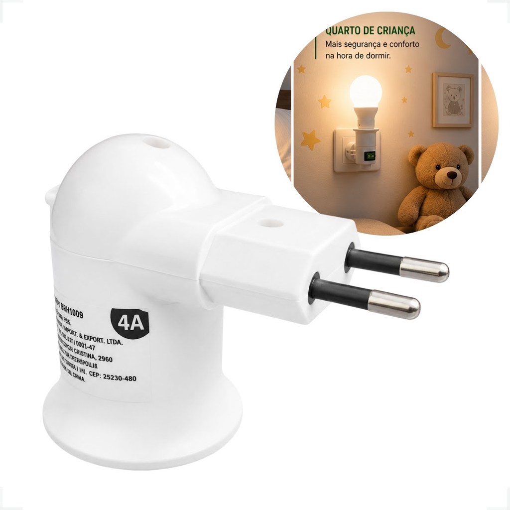 Soquete Tomada Lampada E27 Camera Tipo Bocal
