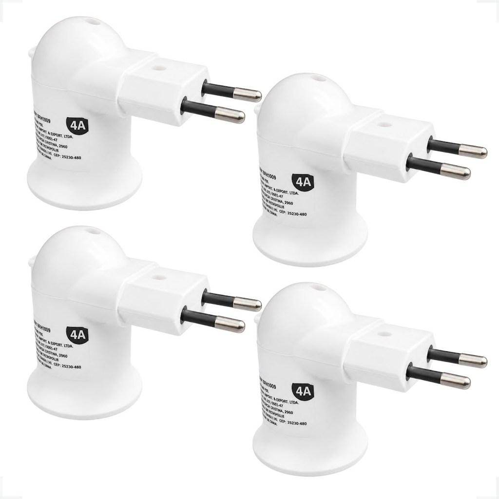 Kit 4 Soquete Tomada Lampada E27 Camera Tipo Bocal