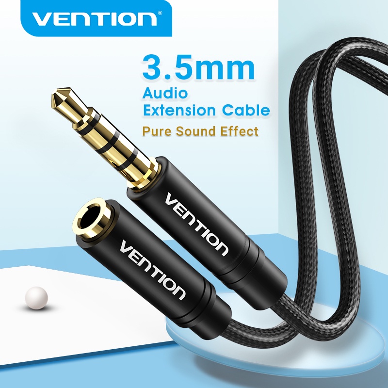 Vention 3.5mm Aux Cable 3.5 Jack Male to Female Stereo Audio Extension Cable Compatible for iPhone iPad Smartphones MP3