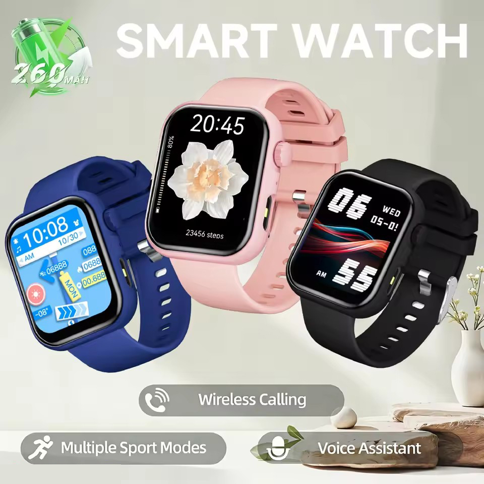 Novo Smartwatch Fitness Tracker para Mulheres e Homens com Chamada Bluetooth, Conexão Wireless, SIRI Inteligente e