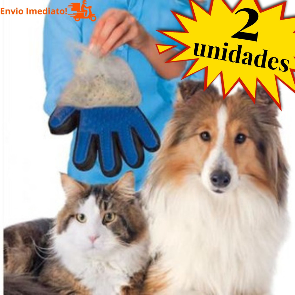 Luva Tira Pelos Pet Cães E Gatos Nano Magnética