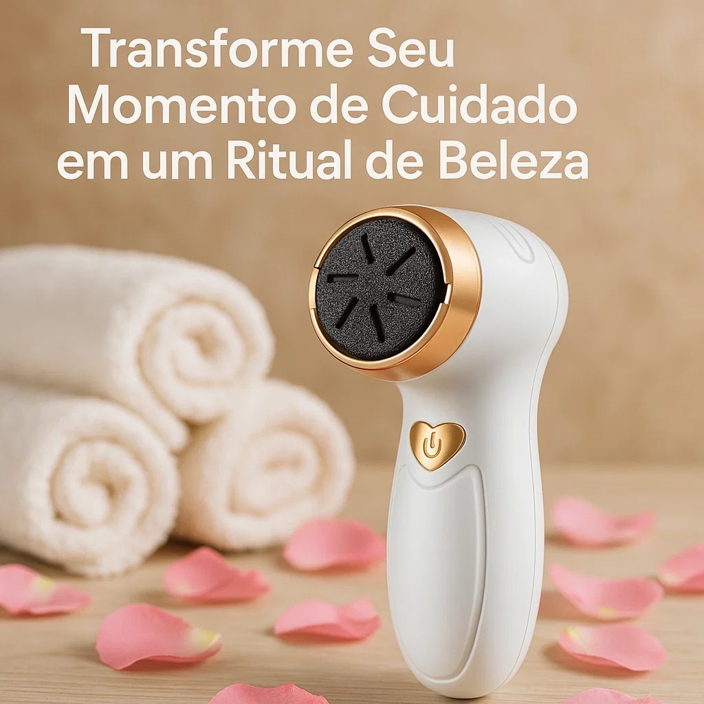 Lixador Esfoliador Pé Portátil Elétrico Lixa Elimina Calo Pedcure USB Recarregável
