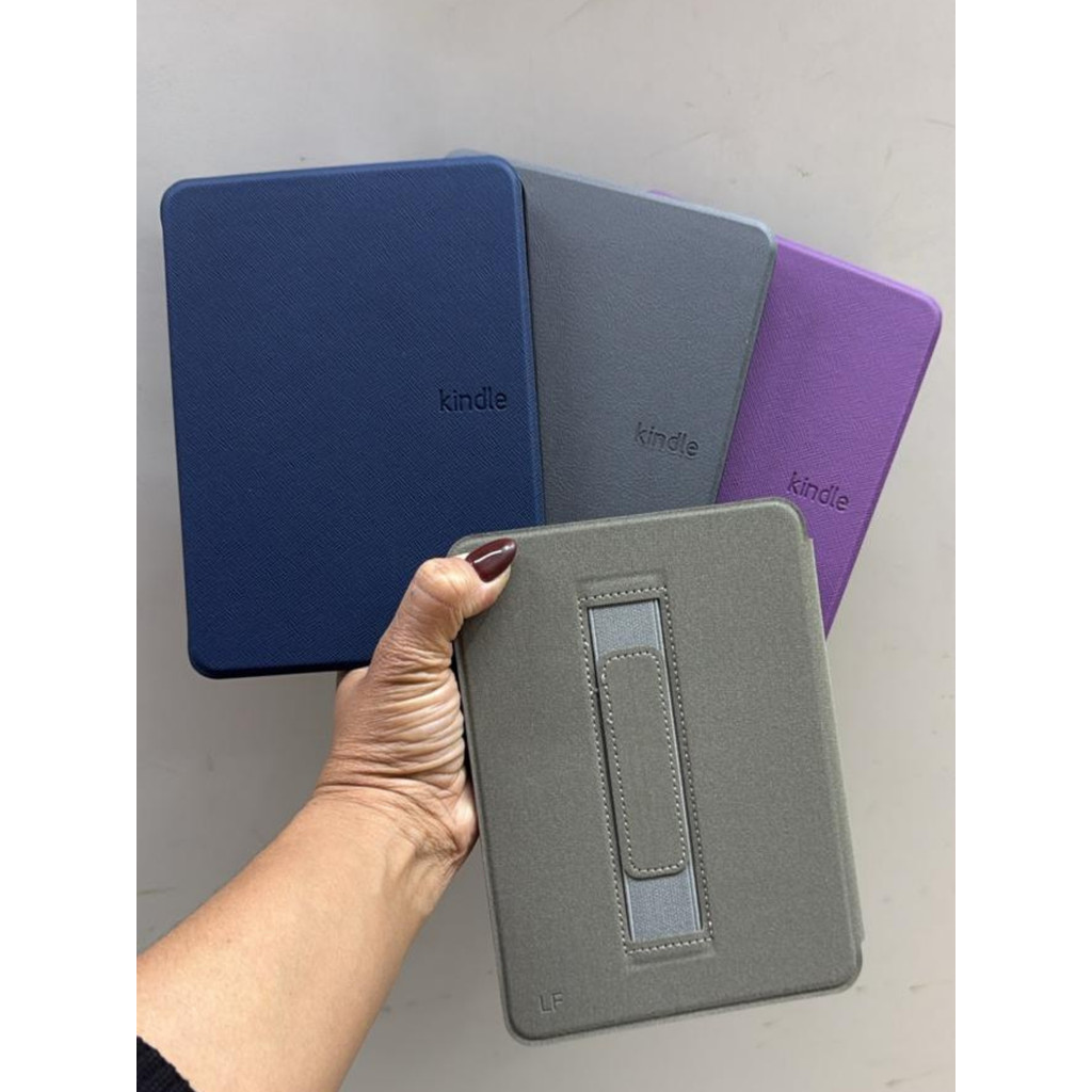 Capa Protetora Magnética Case Texturizada com Alça para Kindle Paperwhite 12º Geração 7