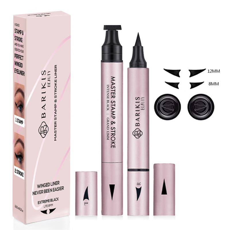 Lápis Delineador De Olhos Winged Eyeliner Líquido À Prova D'água Fast Dry Double-ended Seal Eye Liner Maquiagem